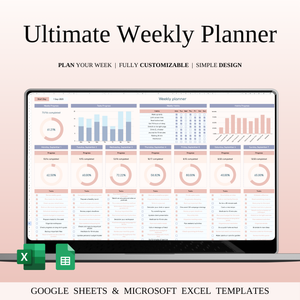 Weekly Planner Template for Google Sheets & Excel - SpreadsheetsHub
